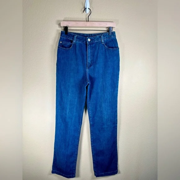 St. John Sports Women's Denim Pants Blue