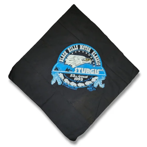 STURGIS BLACK HILLS MOTOR CLASSIC x VINTAGE 53rd Annual Biker‎ handkerchief 1993