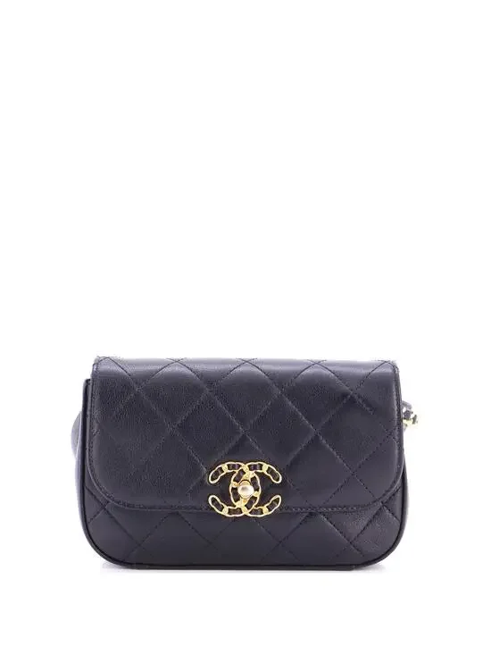 Chanel Chain Infinity Waist Bag Quilted #287624C28B