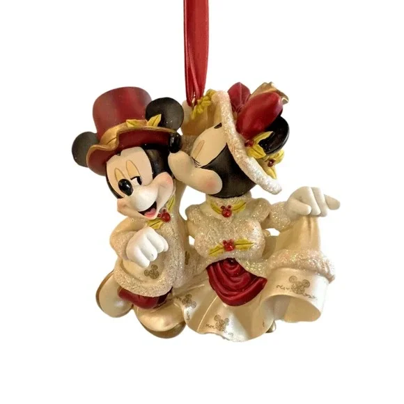 Disney Mickey &‎ Minnie Mouse Christmas Ornament Victorian Disney Park