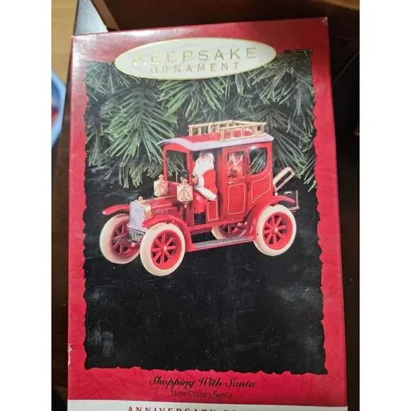 VTG Hallmark Keepsake Ornament-1993-“Shopping With Santa”-Anniversary Edition!