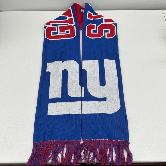 Reebok NY Giants Red and Blue Striped Scarf