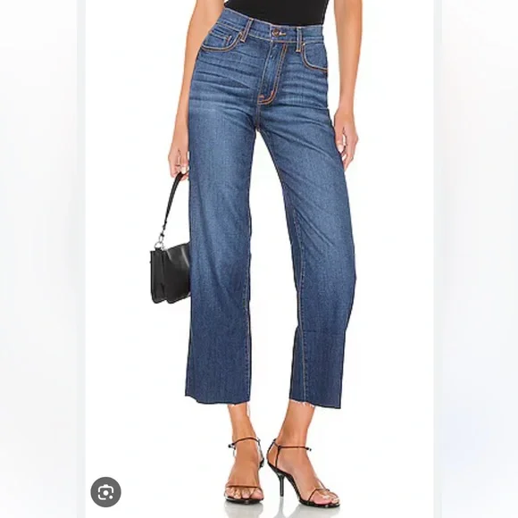 NWT Pistola x Revolve Cher High Rise Wide Leg CroppedRaw hem jeans women size 27