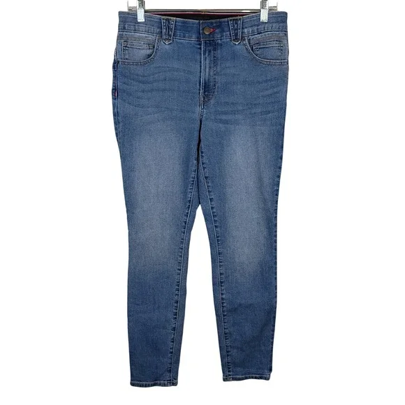 Tommy Hilfiger Womens High Rise Skinny Jeans Medium Wash Blue Size 10 Stretch