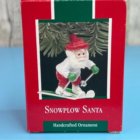 Hallmark Keepsake Ornament Snowplow Santa Handcrafted Ornament 1989