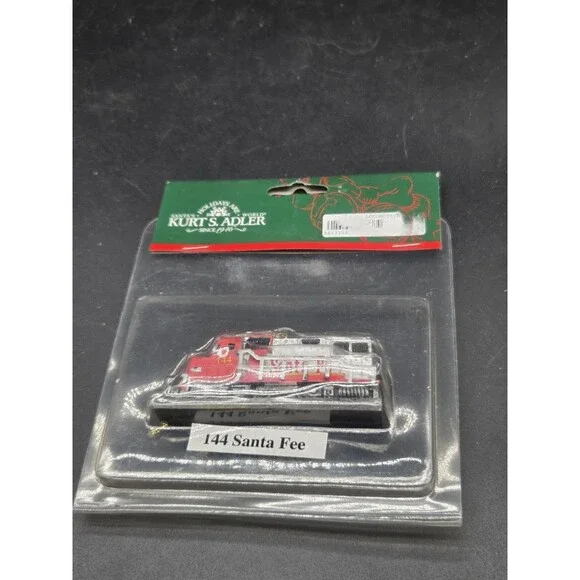 Kurt S Adler 144 Santa Fe Train Car Chrisrmas  Ornament Railroad Car