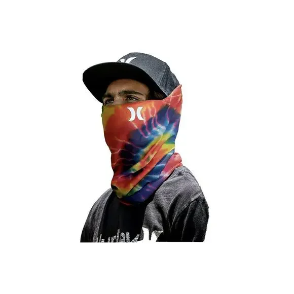 HURLEY Breathable Neck Gaiter One‎ Size Tie Dye Rainbow Run Running Mask NEW
