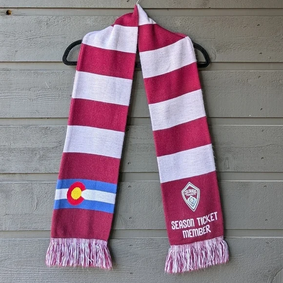 Ruffneck Colorado Rapids Soccer Season Ticket Holder Striped Scarf