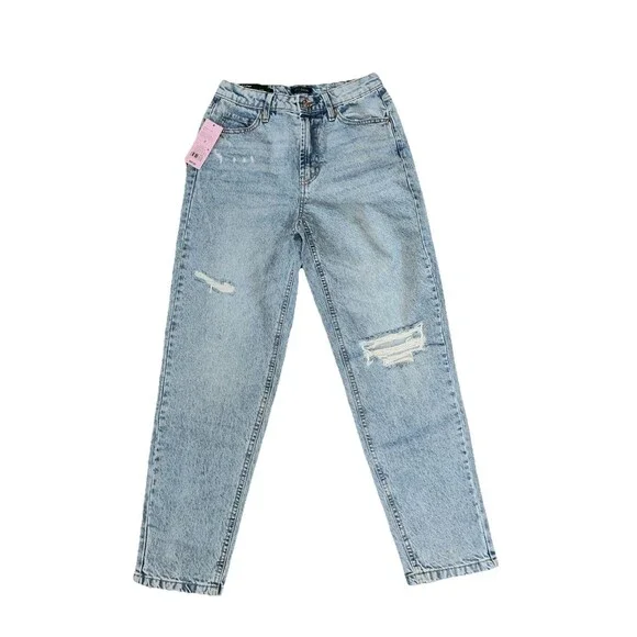 Wild Fable High-Rise Tapered Jeans Distressed Womens Size 2 28” Inseam Blue
