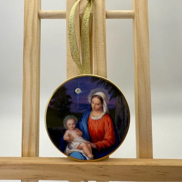 VTG Avon Collectible Ornament Star of Bethlehem Nativity 1998 Porcelain 24k Gold