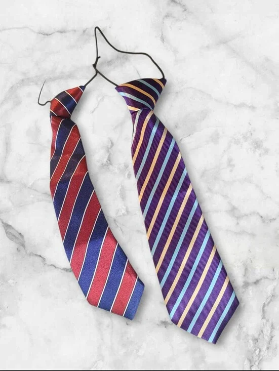 NWT Striped Purple and Red Boys' Adjustable Neck Ties