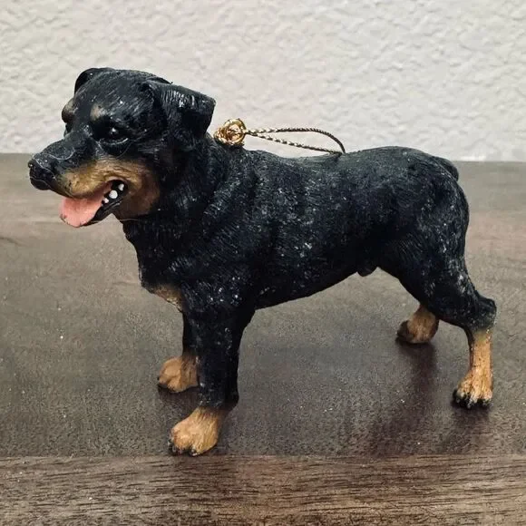 Rottweiler Dog Christmas Holiday Figurine Ornament