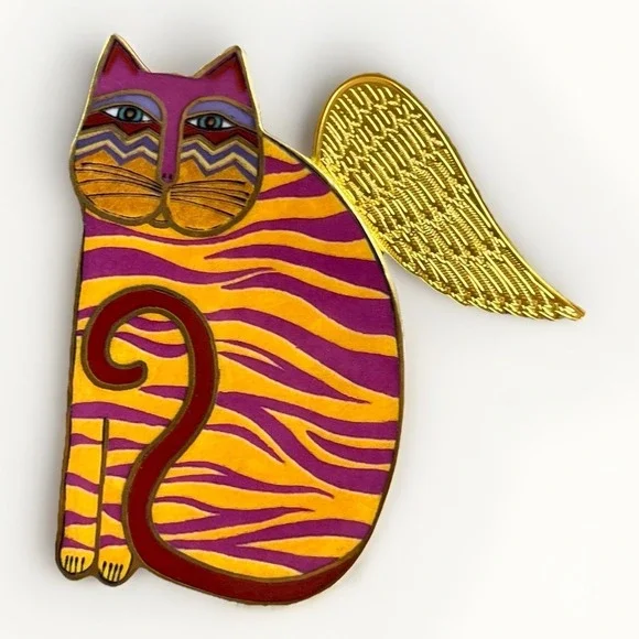 Laurel Burch Christmas Ornament Angeli-Cats MARIA Bradford Cat Angel Porcelain