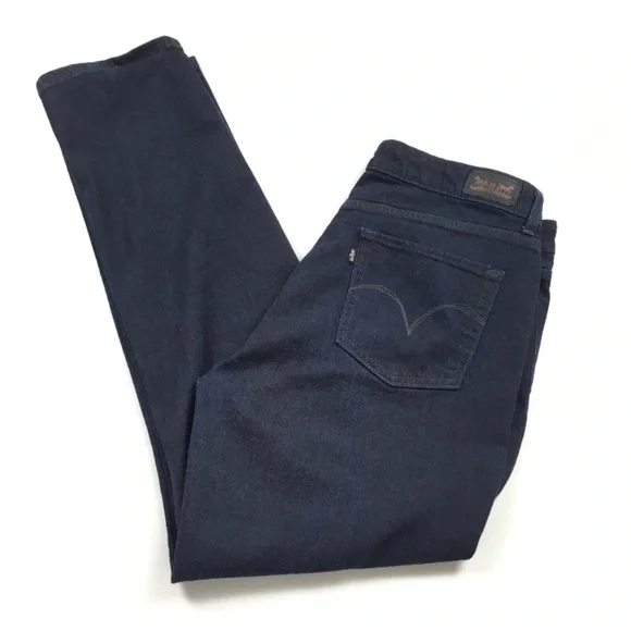 Levi’s Mid Rise Skinny Jeans Dark Wash‎ Stretch Denim Women’s Sz 16