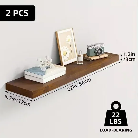 Floating wood shelf hand crafted 7