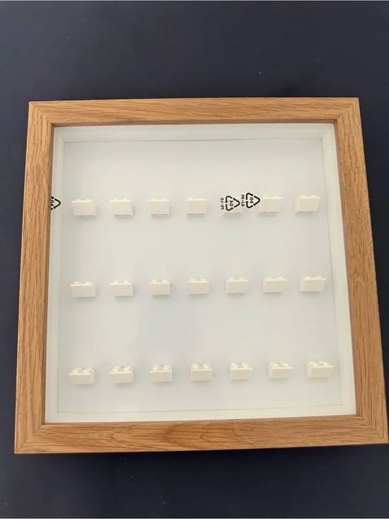 LEGO mini figurine Wood Frame Display Case Set of 2