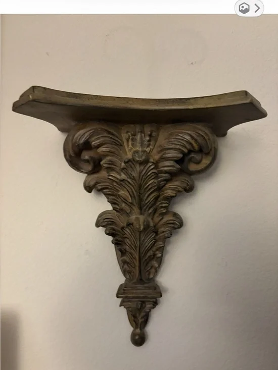 Elegant Brown Decorative Wall Shelf - Classic Accent 1’ 2”x 9.5”
