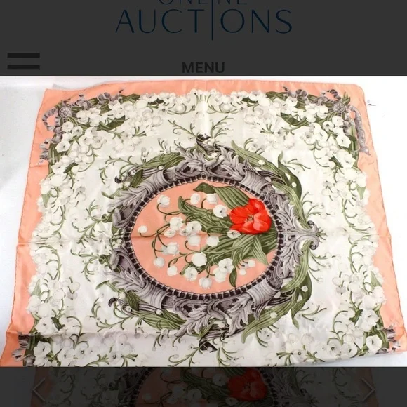 Dior Silk Stunning Scarf with Certificate of Authenticity - 34 x 34