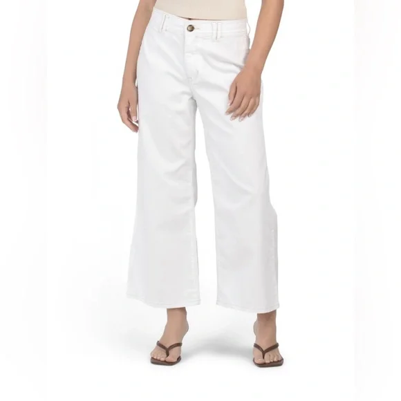 Nicole‎ Miller Jeans Nomad Super High Rise Wide Leg Crop Women Size 16