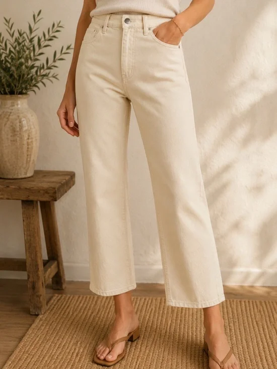 MOTHER The Ditcher Crop Chalk It Up Jeans Size 28