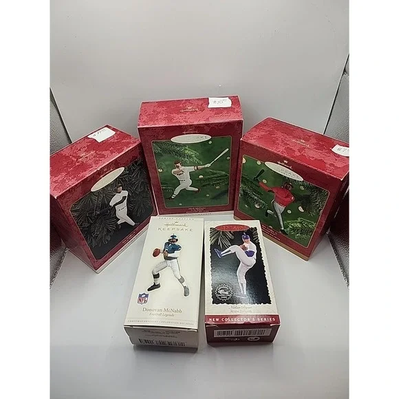 Hallmark Christmas Ornament Lot NFL NBA MLB Football