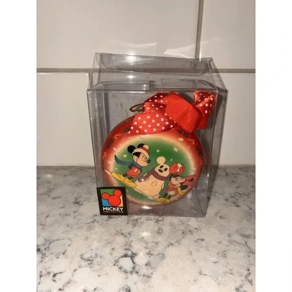 Disney Enesco‎ Mickey Minnie Snowman Christmas Ornament
