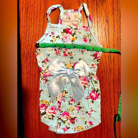 Beautiful baby blue cat or dog dress for puppies or kitten