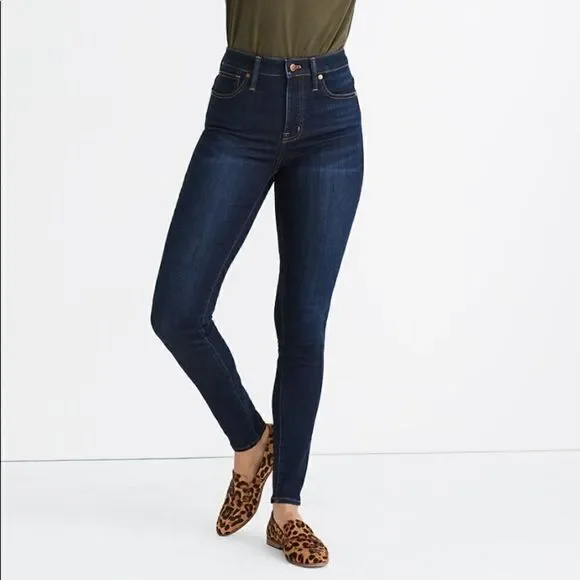 NWT Madewell Curvy High-Rise Skinny Jeans in Larkspur: TENCEL Denim Edition