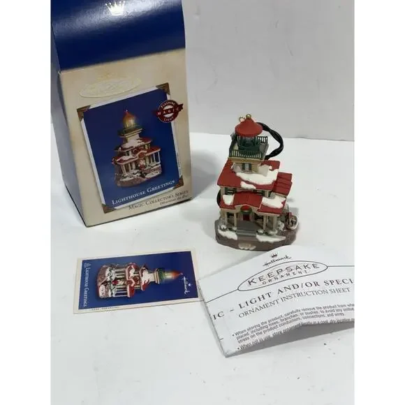2002 Hallmark Keepsake Lighthouse Greetings Magic‎ Collector's Series Ornament