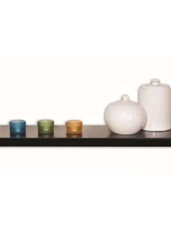 Real Organized angular bracketless shelf
