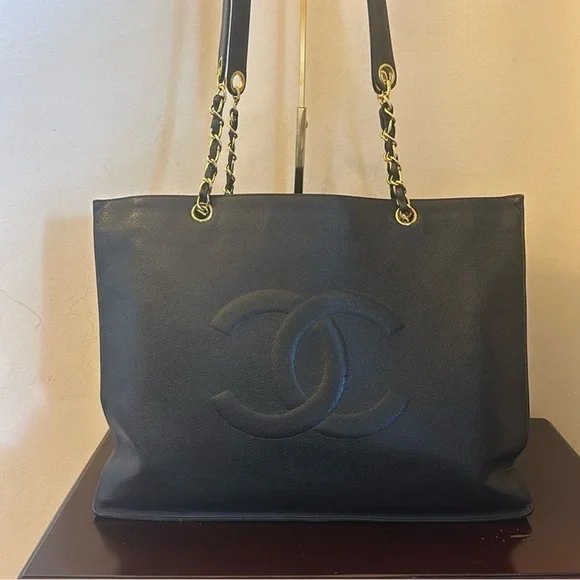 Chanel Black Caviar Tote Gold Plated Hardware
