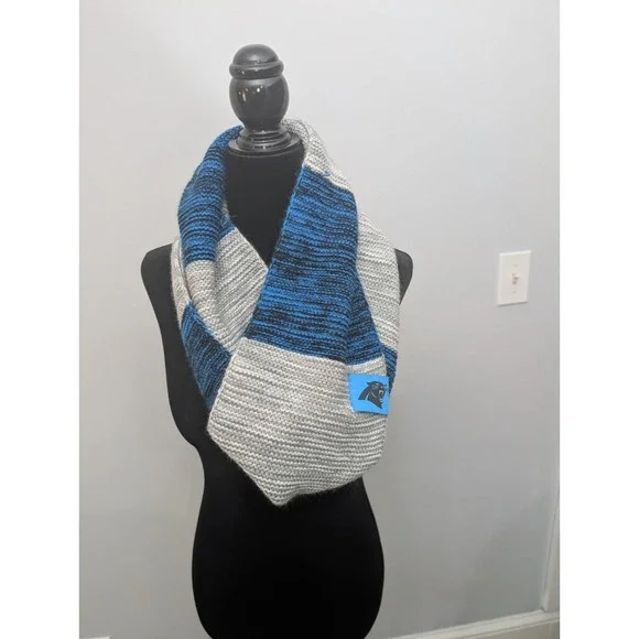 Carolina‎ Panthers Logo Infinity Scarf Blue & Grey Adult unisex NFL Football