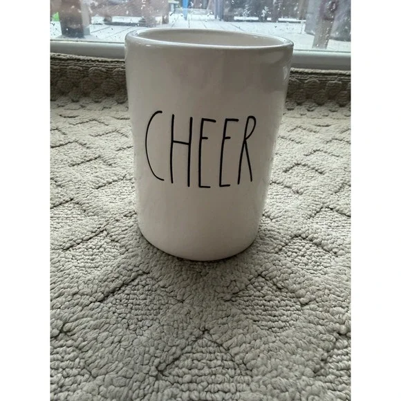 RAE DUNN CHEER ORGANIZER / HOLDER LARGE LETTERS ARTISAN FARMHOUSE IVORY