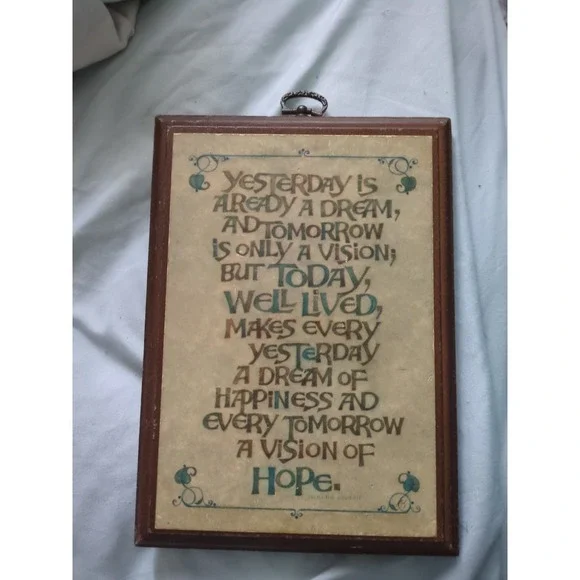 Vtg Wood Plaque, Jerry Schultz Co. Handcrafted, Friendship, 70s, Arabian Proverb