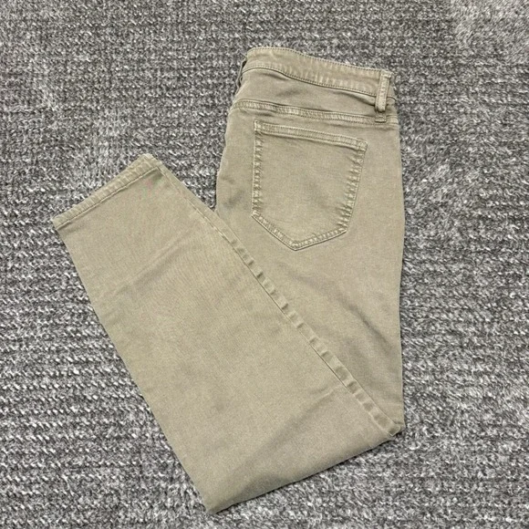Buffalo‎ David Bitton Womens Avalon Ankle Skinny Jeans Size 12/32 Mid-Rise Green