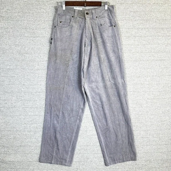 Vtg Y2K LA‎ GATE Wide Leg Baggy Corduroy Jeans Skate Grunge Hip Hop 30x29