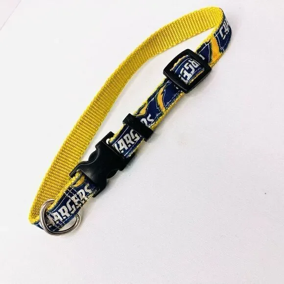 LA Chargers Dog Collar In Blue & Yellow