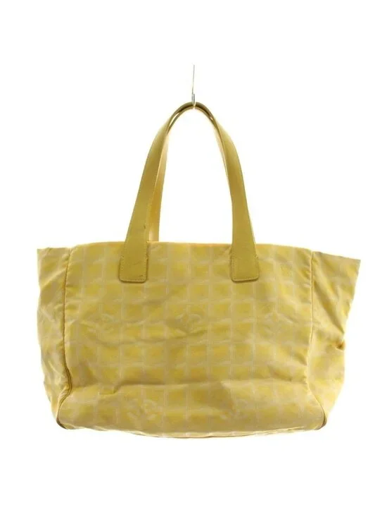 Chanel New Travel Line CC Logo Tote Yellow