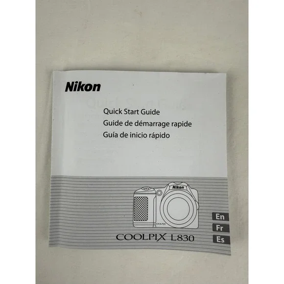 Nikon Coolpix‎ L830 OEM Camera Quick Start Guide