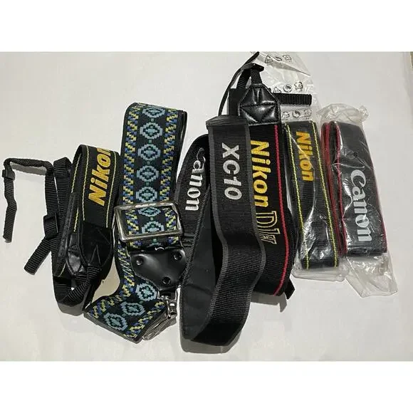 Canon Nikon Camera Neck Shoulder‎ Straps Eos Lot Of 6 New And Used