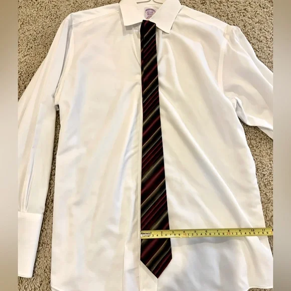 Black/red/grey striped skinny tie