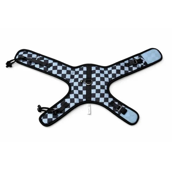Blue and Black Checkered Mesh Cat‎ Harness Adjustable Small Pet Vest B2