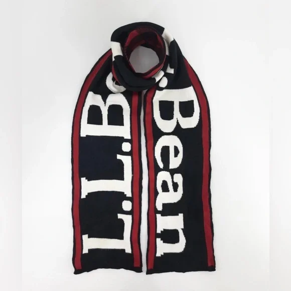 L.L. Bean Red and Black Plaid Scarf