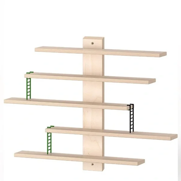 LUSTIGT • IKEA Wooden Wall Shelf •  37x37 cm (14 5/8x14 5/8
