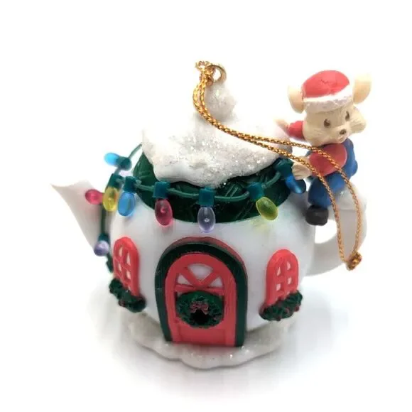 Vintage Westmar Traditions‎ Ornament 1995 Teapot House & Mouse