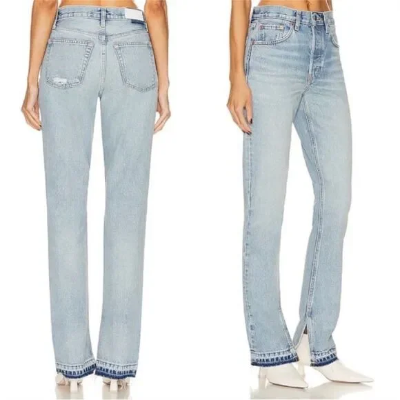 RE/DONE 70S HIGH RISE SKINNY BOOT JEAN in SKID sz 30