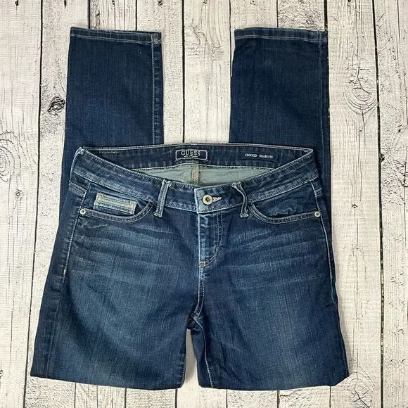 GUESS Cropped Cigarette Jeans