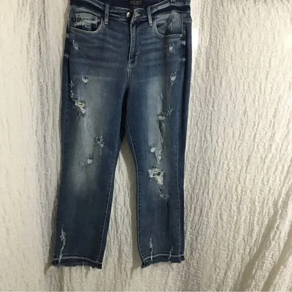 Judy Blue Distressed Straight Fit Jeans Size 9/29