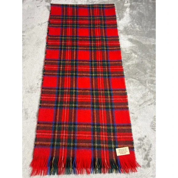 Stewart Royal by Rodlinoch Red Tartan Plaid 100% Pure New Wool Scarf Scotland‎