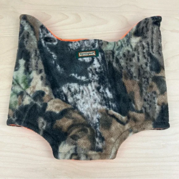 Remington Mossy Oak Break Up Reversible Neck Warmer Gaiter Camo Blaze Orange